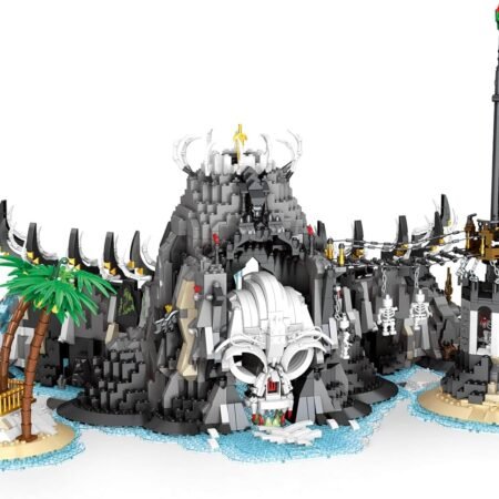 Pirate Island Building Blocks Kit, Caribbean Skull Medieval European Castle Building Set for Adults, Architecture House Model Idea Gifts Home Decoration 2960 PCS