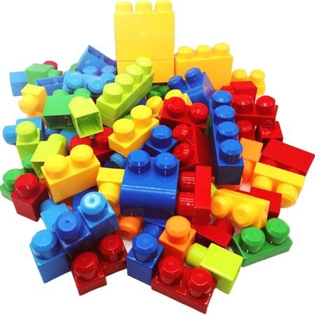 88PCS Big Building Blocks with Blue Building Bag Educational  Toys Gift for Kids and Toddlers
