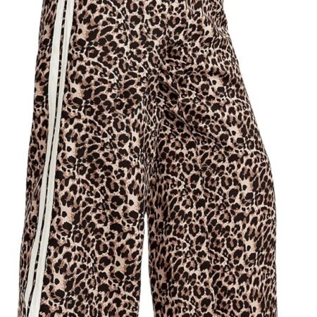 Girl's  Leopard Print Pants Wide Leg Baggy Side Stripe Cheetah Pants Trousers